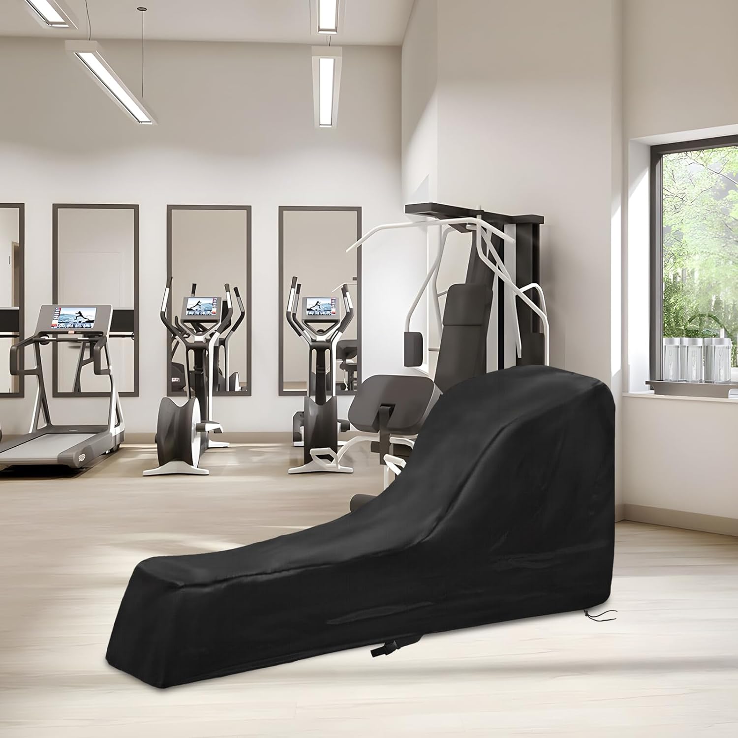 Rowing Machine Cover Concept 2 Rower Accessories Waterproof Dustproof Fitness Equipment Cover Fit for Concept 2 Rowing Machine 95" L x 24" W x 40" H Black - Image 7