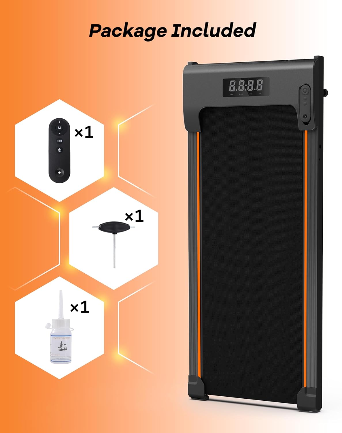 Walking Pad Under Desk Treadmill, 2.5HP Quiet Brushless Small Treadmill for Home and Office, Compact Portable Walking pad with Remote & App Control for Walking and Jogging - Image 7
