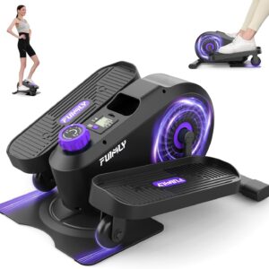 FUNMILY Under Desk Elliptical, Under Desk Bike Pedal Exerciser, Fully Assembled Leg Exerciser 2 in 1 Seated Standing Elliptical, Ultra-Quiet Mini Elliptical Machines for Home Office Use Black