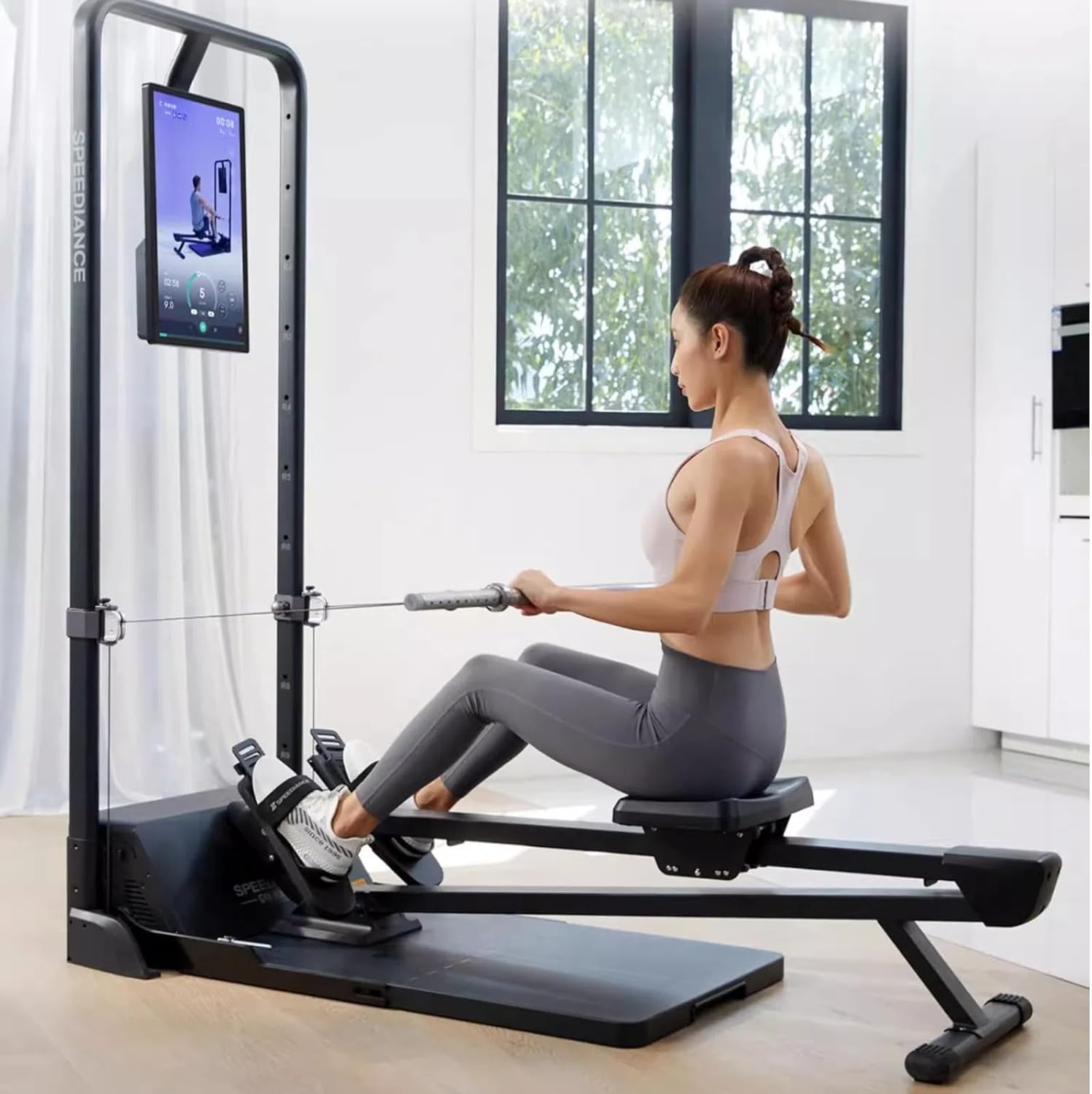 Rowing Bench, Rower Attachment for Gym Monster, Rowing Machine for Home Work Out, Adjustable Resistance Levels, Rowing Machine for Home Gym - Image 6