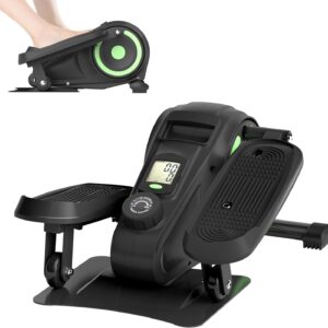 Under Desk Elliptical Machine, Ellipse Leg Exerciser as Seen on TV for Seniors, Pedal Exerciser Fully Assembled with 8 Resistance Levels, Portable Leg Exerciser for Home Office