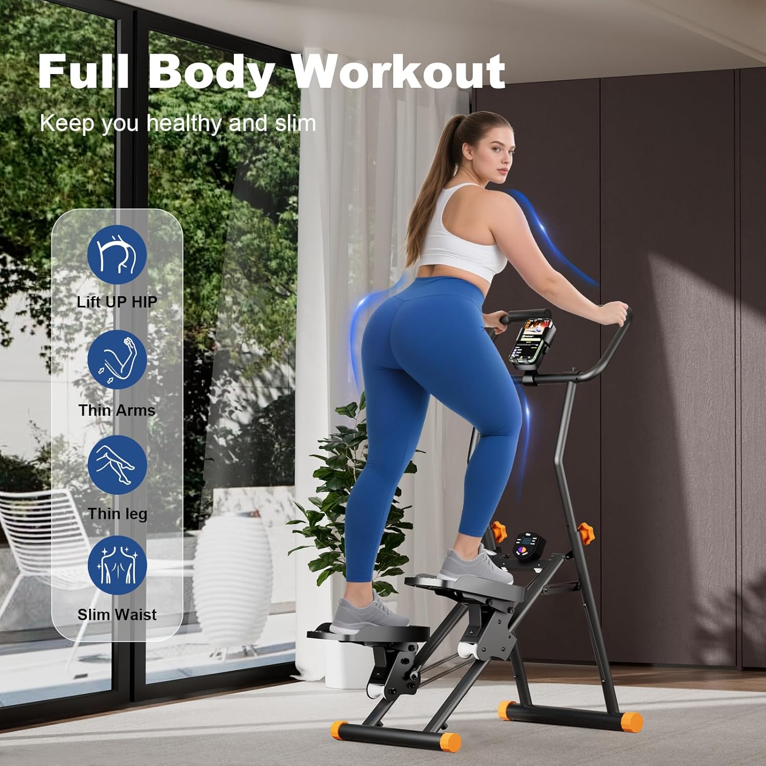 Stair Stepper for Home Gym, 350lbs Vertical Climber Machine with LCD Display, Non-Slip Pedals & 350lb Capacity Compact Folding Cardio Exercise Climber - Image 3