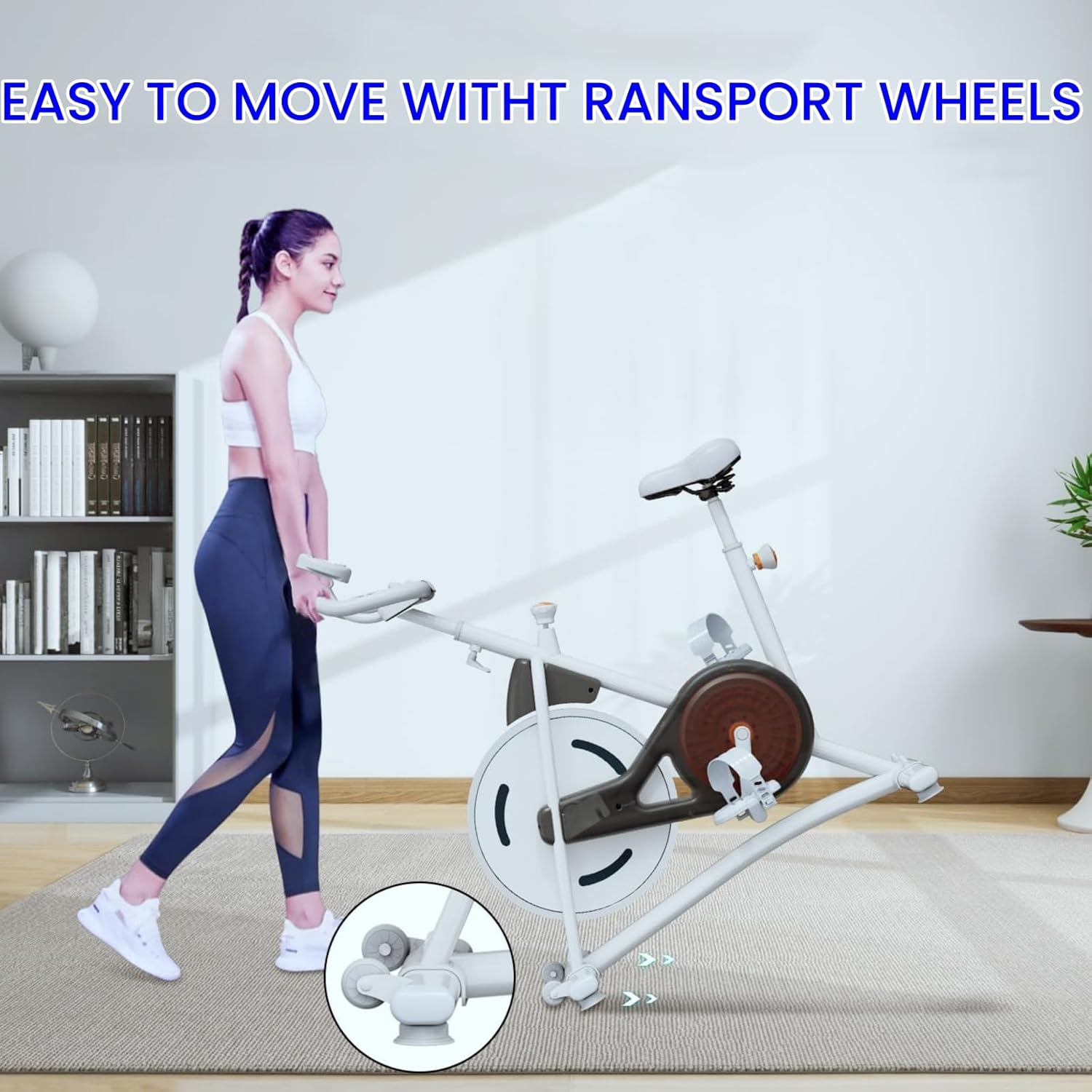 NAYSAYE Exercise Bike, Adjustable Stationary Bikes with Smartphone Mount, Professional Exercise Bike with Digital Pulse Display for Home and Office - Image 5