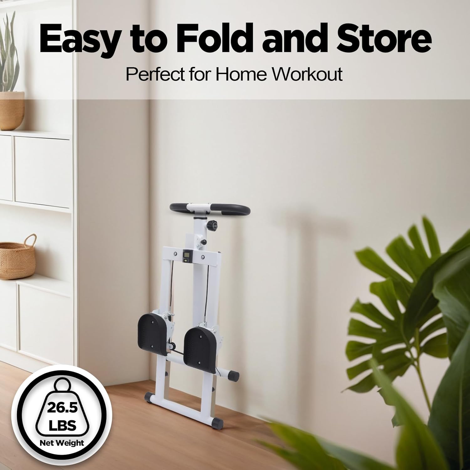 Stair Stepper Climber Adjustable Height, Ergonomic Handlebars, Smooth & Quiet Dual Hydraulic System, Advanced Fitness Tracking, Compact & Foldable for Home Exercise Step Machines - Image 7