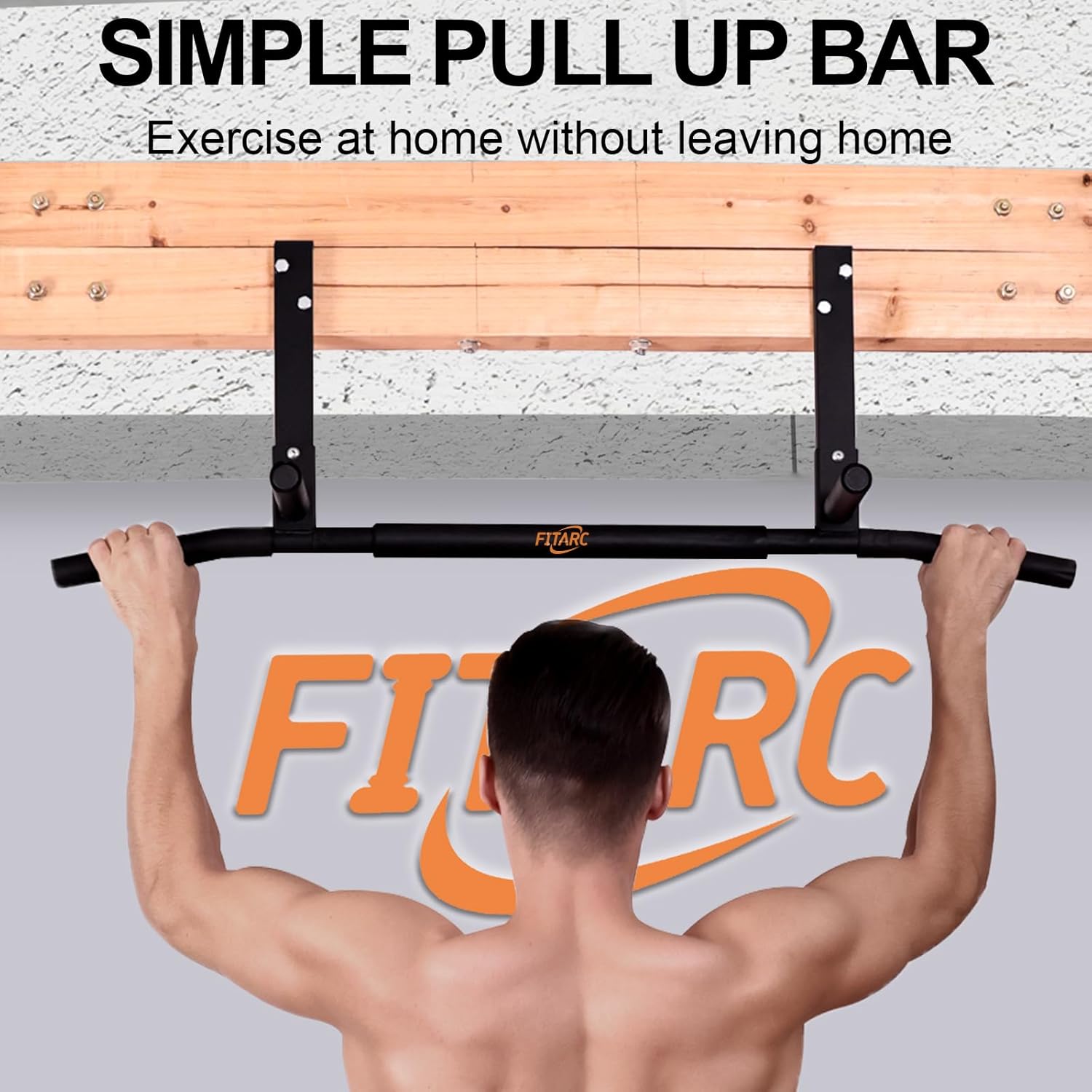 Fitarc Joist Mount Pull Up Bar, Chin Up Bar Ceiling Mount, Heavy Duty, Workout for Home Gym, 42 inch Wide -Patent Pending - Image 2