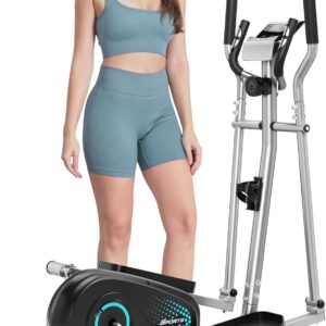 Dripex Elliptical Exercise Machine, Magnetic Elliptical Machine for Home, Hyper-Quiet Elliptical Training Machines w/ 6KG Flywheel, 16 Resistance Levels, Pulse Sensor, LCD Monitor