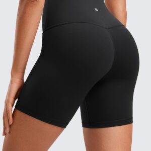 CRZ YOGA Womens ButterLuxe Biker Shorts 6 Inches – High Waisted Workout Running Volleyball Spandex Yoga