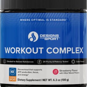 Workout Complex – NSF Certified for Sport Pre Workout Powder – L-tyrosine, Acetyl L-Carnitine, Creatine & Caffeine to Support Workout Recovery, Energy and Focus (6.3 oz)