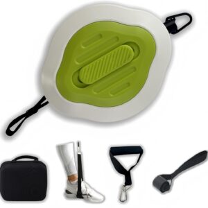 Portable Cable Machine – 3-Level Adjustable Resistance Fitness Pulley System for Full Body Strength Training, Compact Home Gym, Travel Friendly（Green）