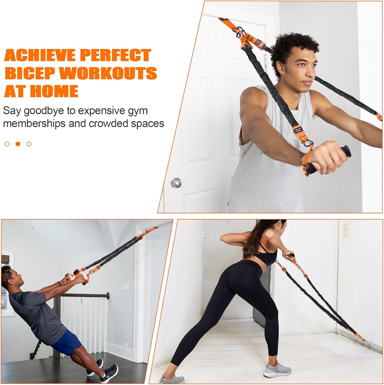 Pull Up Assistance Bands Set of 11 (375lbs)–Extra Heavy Duty Band, Dual Foot Rest, Door Anchor, Handles–Adjustable Resistance Bands for Pull Up Bar, Strength Training, Home Gym Workout - Image 8