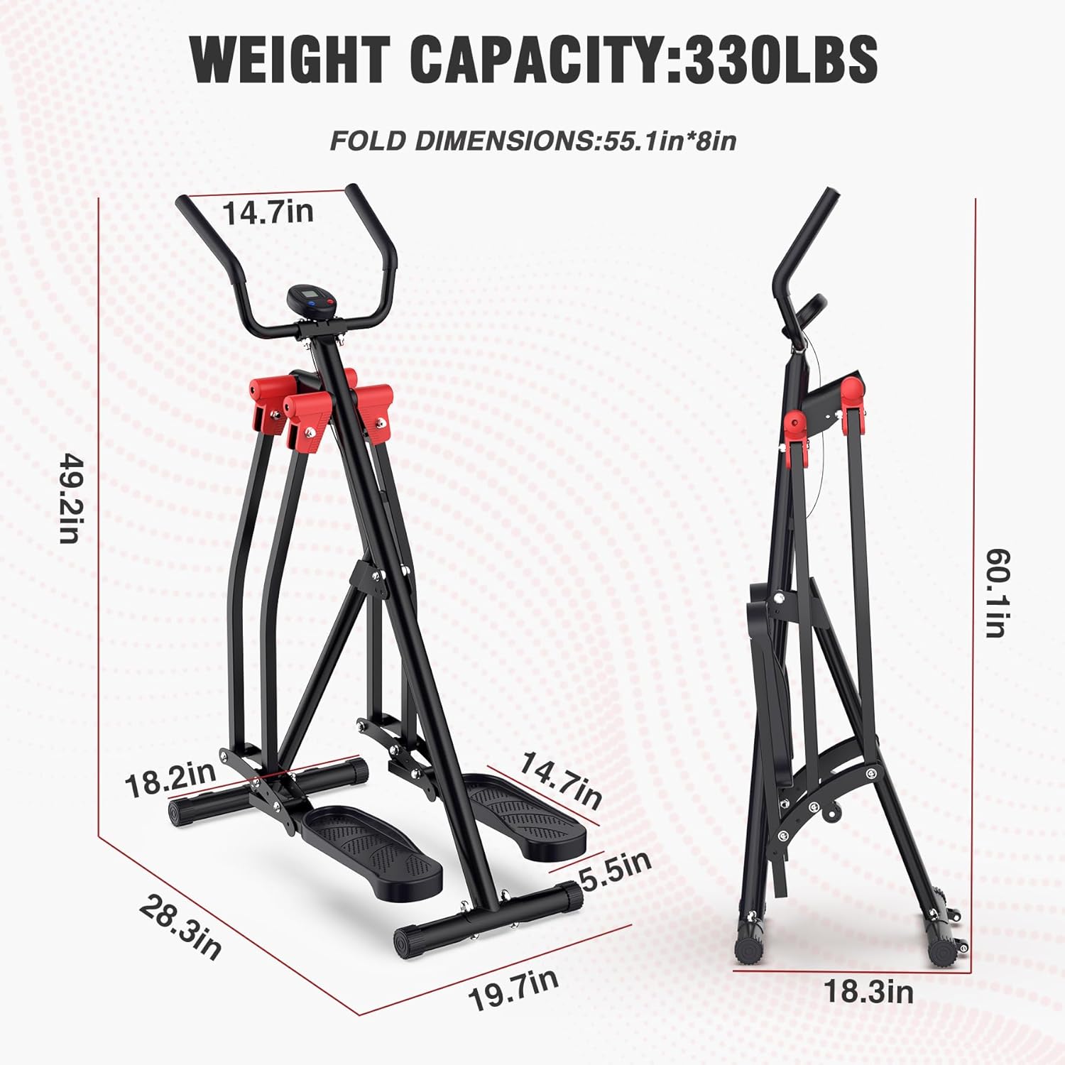 Air Walk Elliptical Glider Machine,Ellipse Home Cross-Training Arm/Leg Cardio Workout Machine for Senior & Adult,Side Sway Action 360 Motion Full-Body Exerciser for Home Gym - Image 2