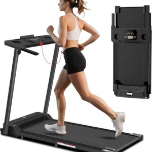 Portable Foldable Treadmills for Home, Small Folding Treadmill for Home Office with 300 LBS Capacity, Walking Running Exercise Electric Compact Treadmill with LED Display