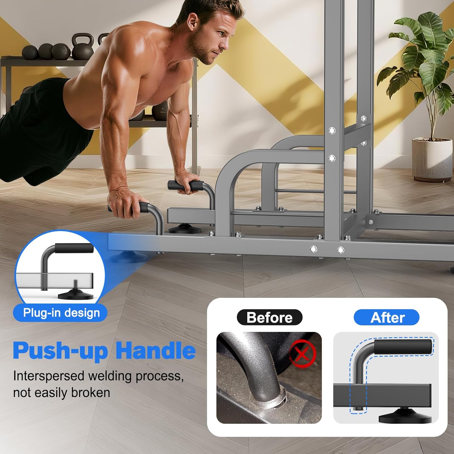 RELIFE REBUILD YOUR LIFE Power Tower Pull Up Bar Station Workout Dip Station for Home Gym Strength Training Fitness Equipment - Image 4