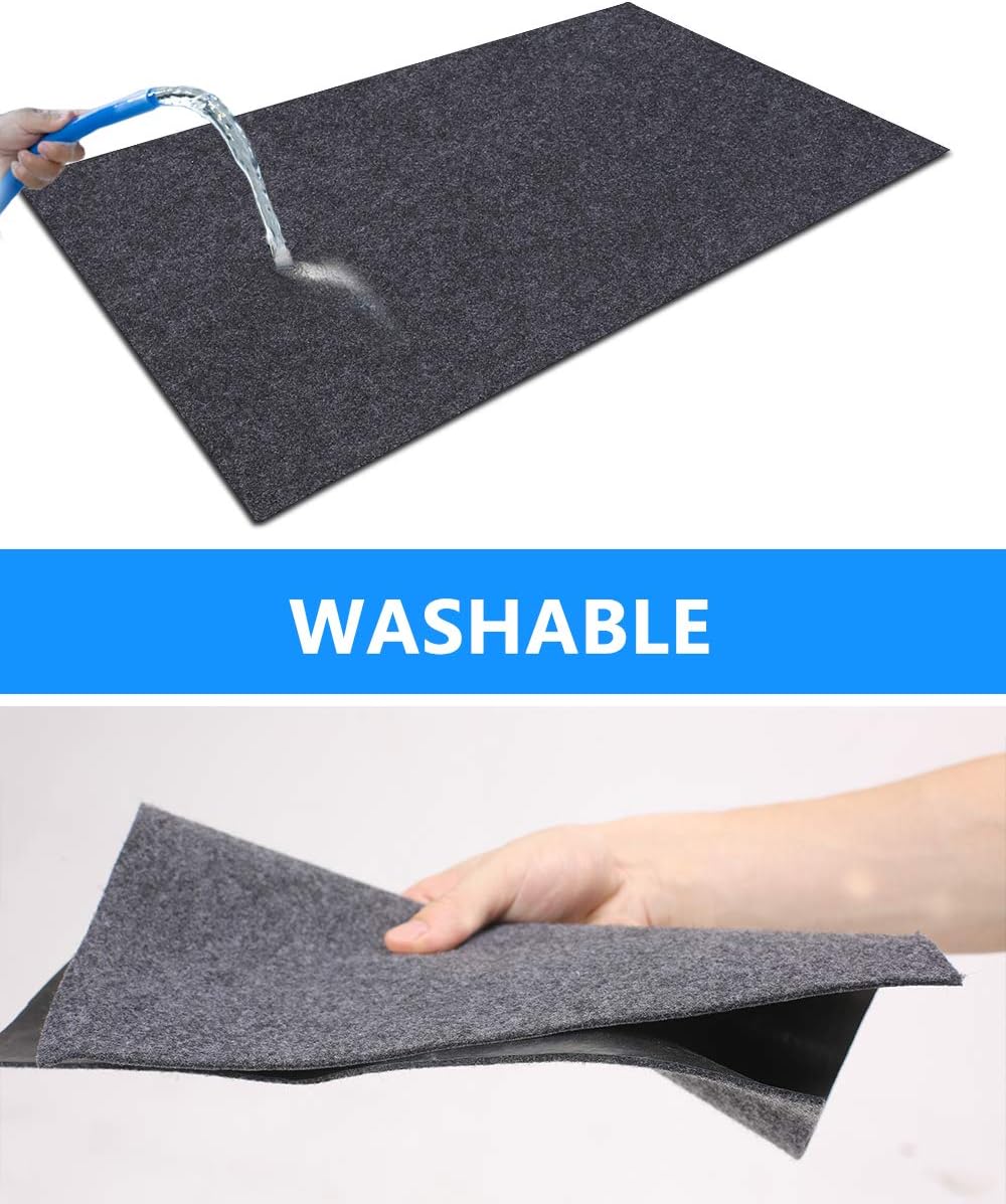 Fitness Equipment Mats, Absorbent/Waterproof – Protects Exercise Equipment and Floor,Protective Flooring Under Elliptical Machine mat, Indoor Treadmill Mat,Washable (24" x 48") - Image 7