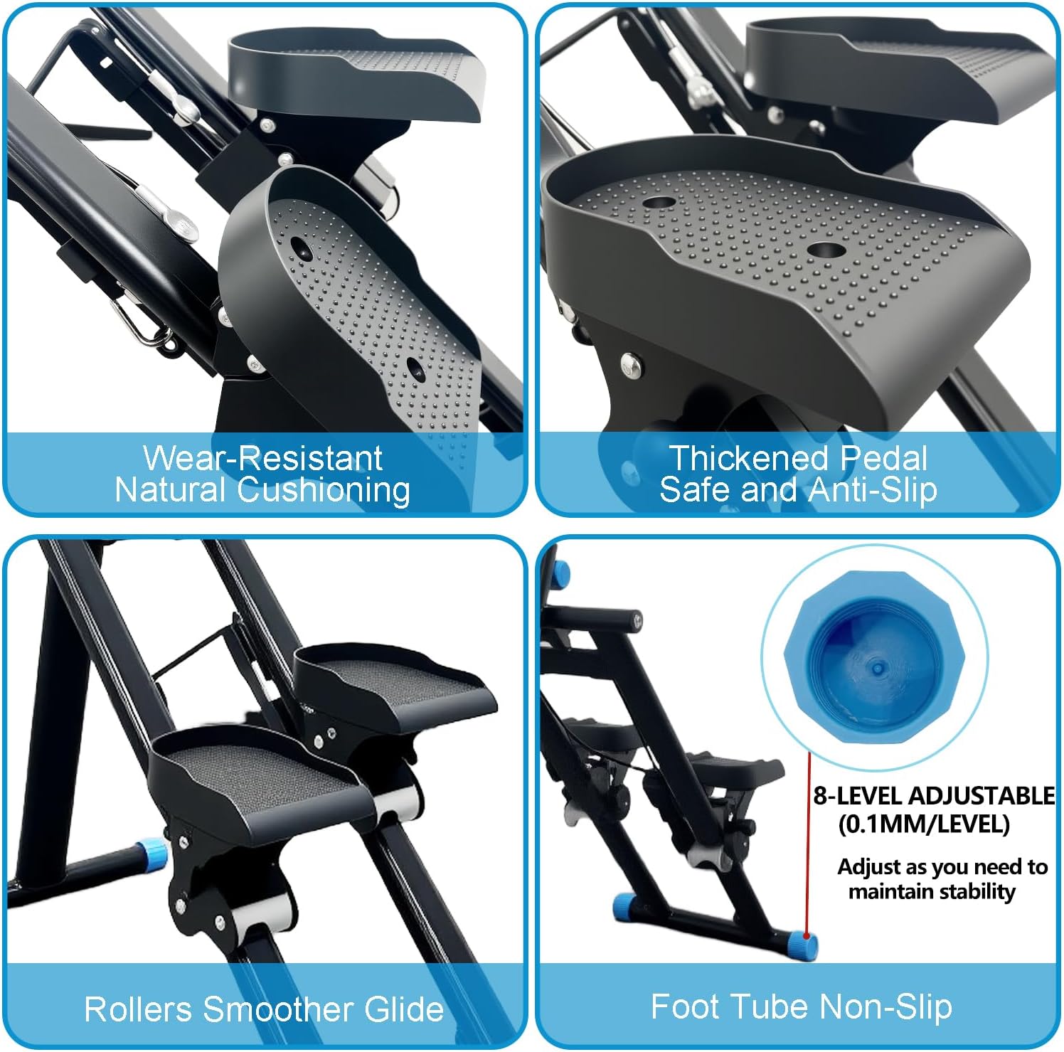 Stair Stepper for Home Vertical Climber, Foldable Full Body Exercise Aerobic Climbing Machines, Mountaineering Fitness Equipment with Adjustable Handles - Image 6