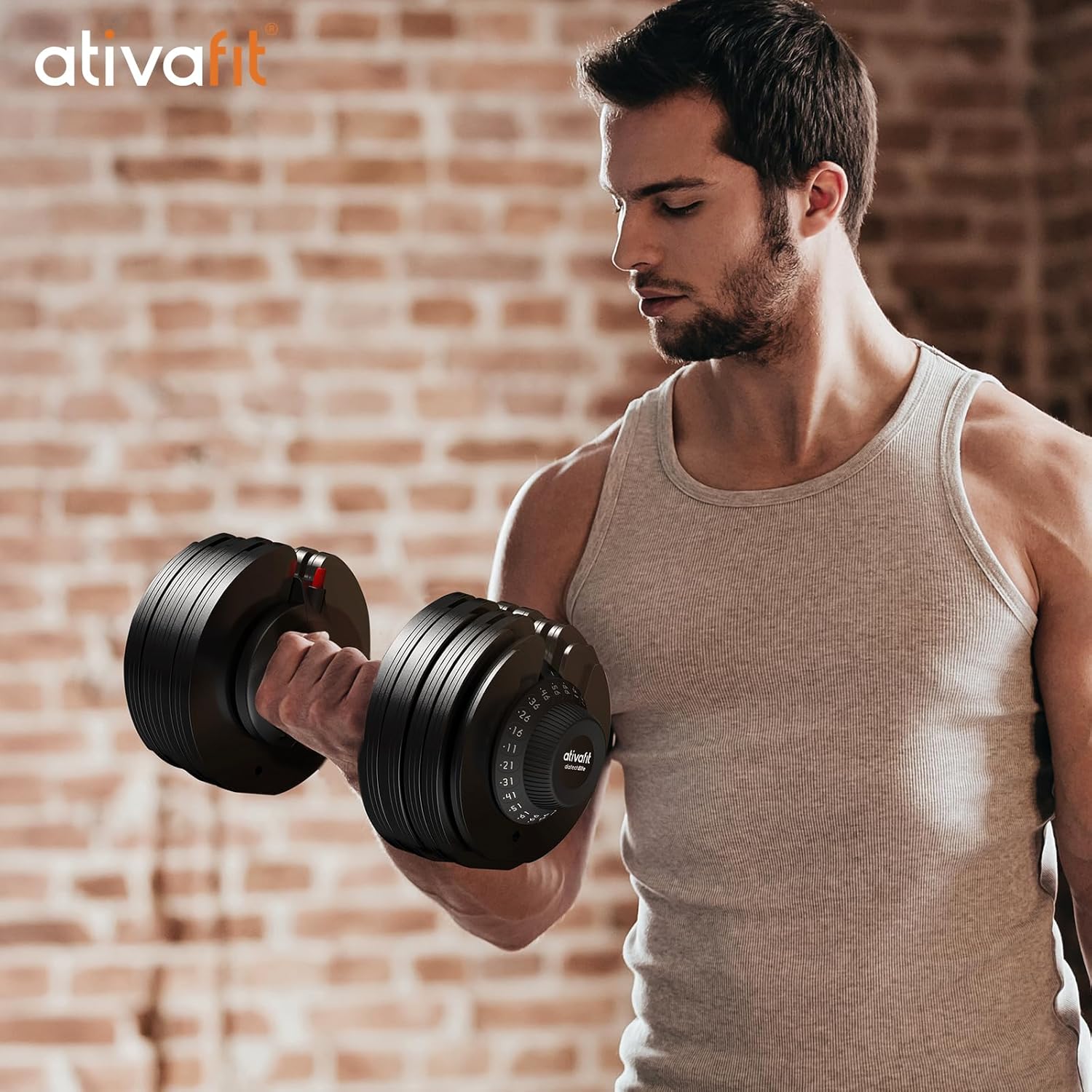 Ativafit 27.5/66/88LBS Pair Adjustable Dumbbell Set with Anti-slip Handle 12 In 1 Quick Dial Adjustment Weights With Safety Locking Button Space Saving Strength Training for Full Body Home Gym Workout - Image 8