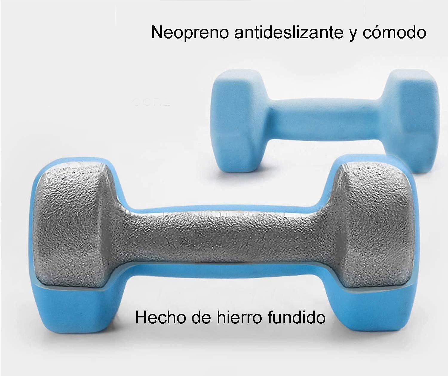 FUXION Neoprene Dumbbell Hand Weights, Sets of 2 Hexagon Non-Slip Weights for Home Gym Yoga Pilates Workout - Image 5