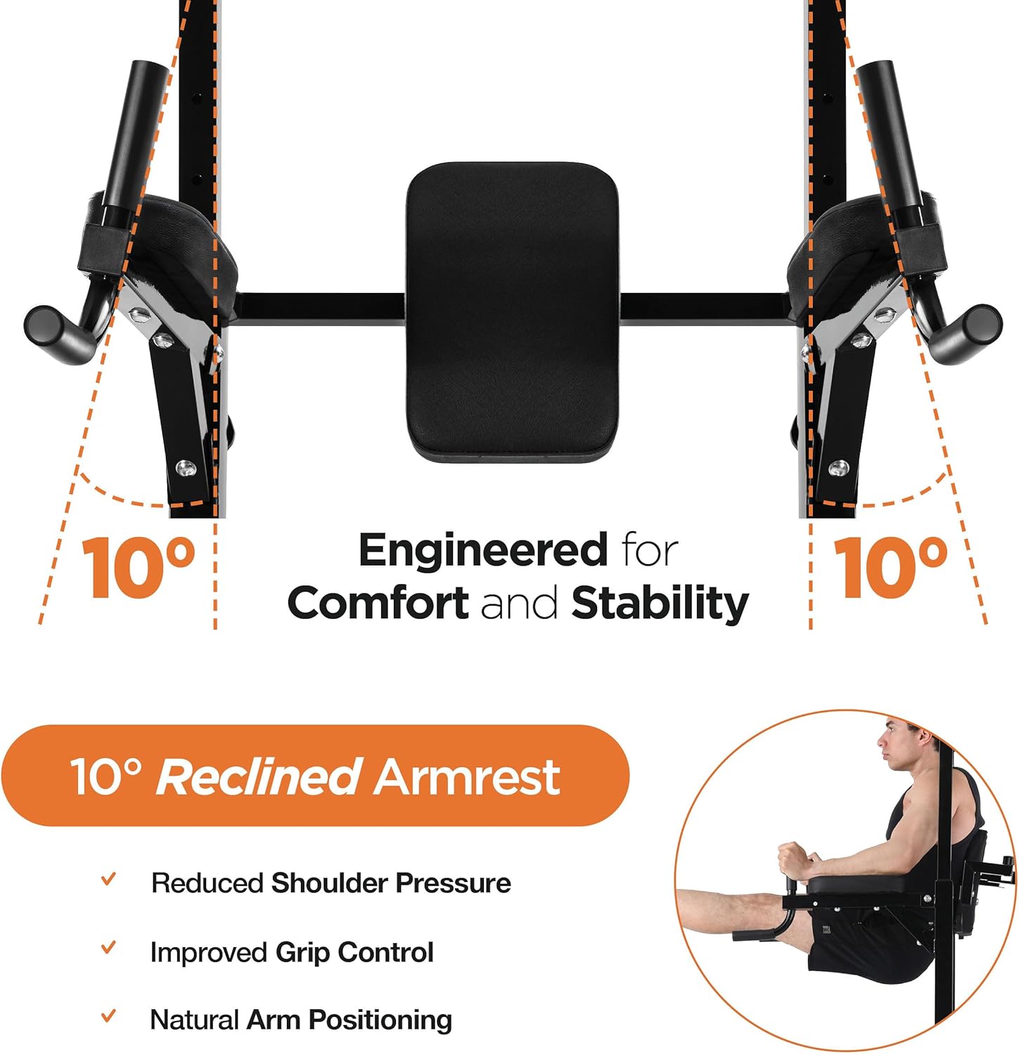 Pull Up Bar Free Standing - Power Tower, Multi-Functional Pullup Dip Station, Calisthenics Equipment Station For Home Gym - 440LBS Capacity, Height Adjustable, Durable, Heavy-Duty Strength Training For Men & Women To Build Muscle. - Image 6