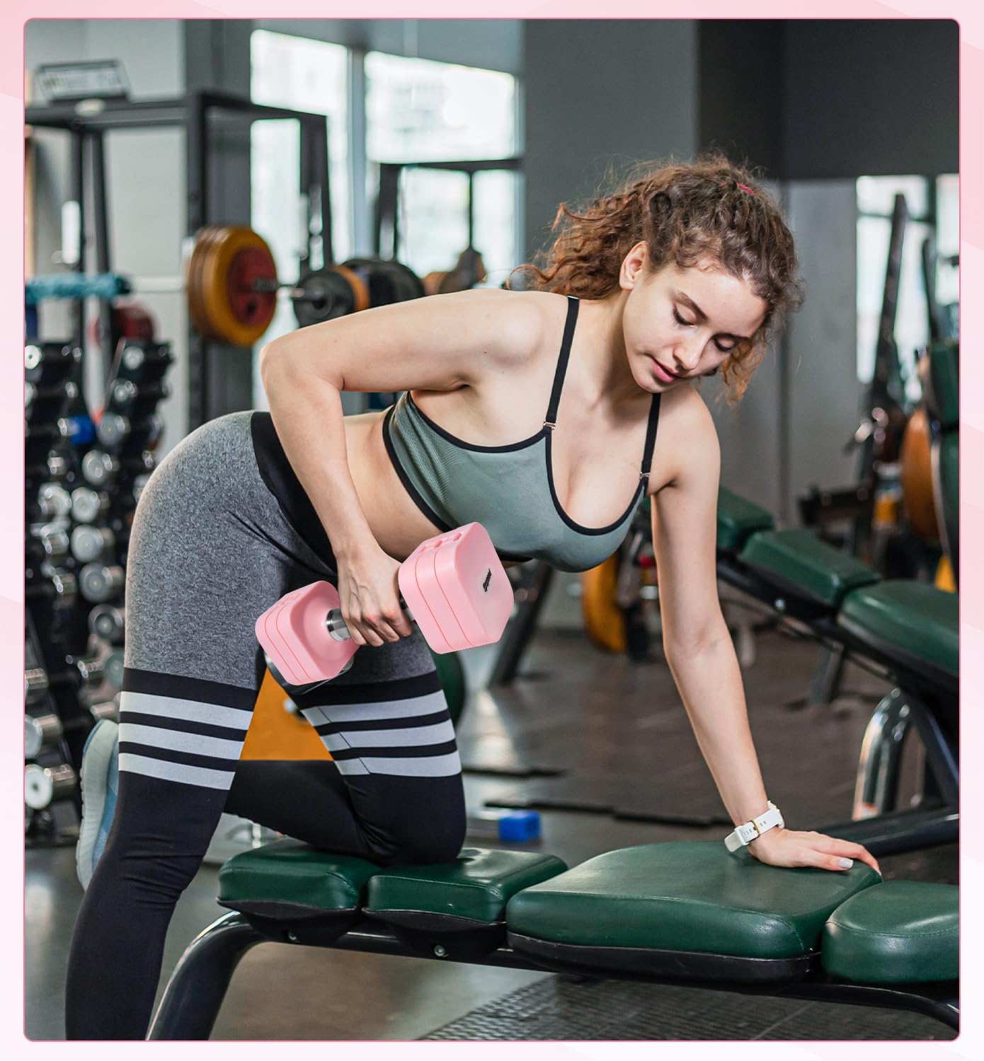 15LB 20LB 40LB 50LB Adjustable Dumbbell Set Free Weights Dumbbells Set for Women Men Hand Weights Sets Adjust Dumbbell Weight Sets for Home Gym Exercise Workout Strength Training Equipments - Image 6