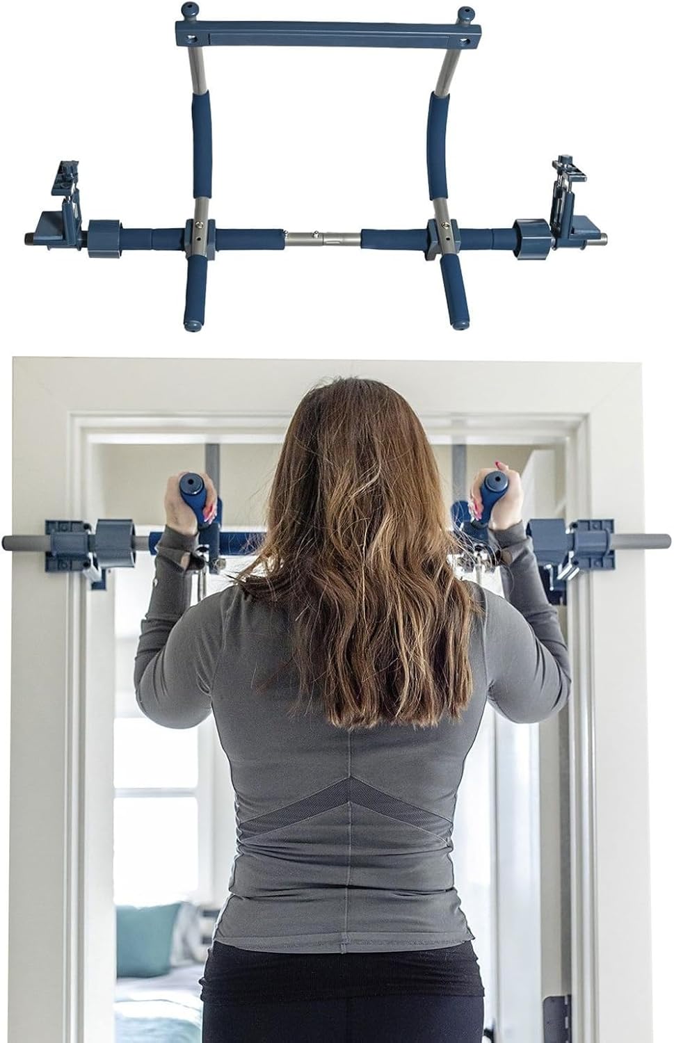 Gym1 Pull Up Bar for Doorway | Door Frame | No Screws Installation for Upper Body Fitness Workout at Home Gym | Made from Professional-Grade Steel - Image 7