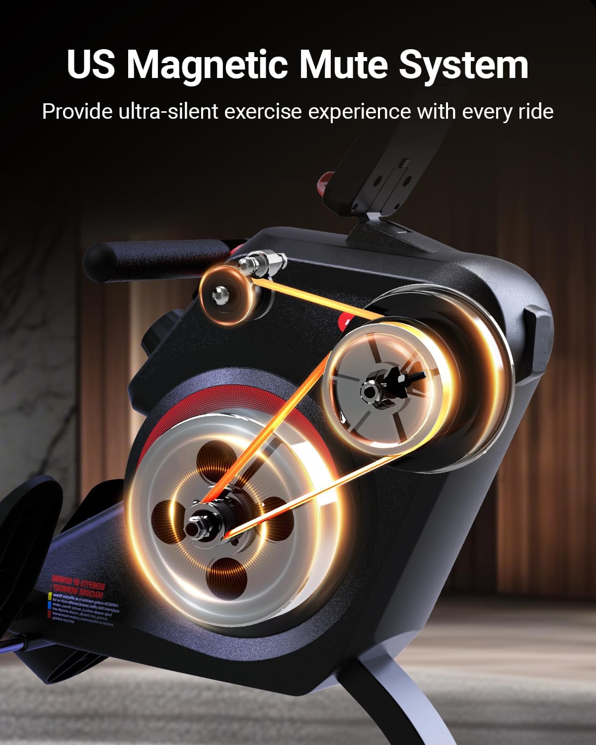 HARISON Rowing Machines for Home, Magnetic Rower Machine with US Mute System, Bluetooth, App Supported, Smooth & Quiet Slide Rail,350 LB Weight Capacity and Free Courses - Image 2