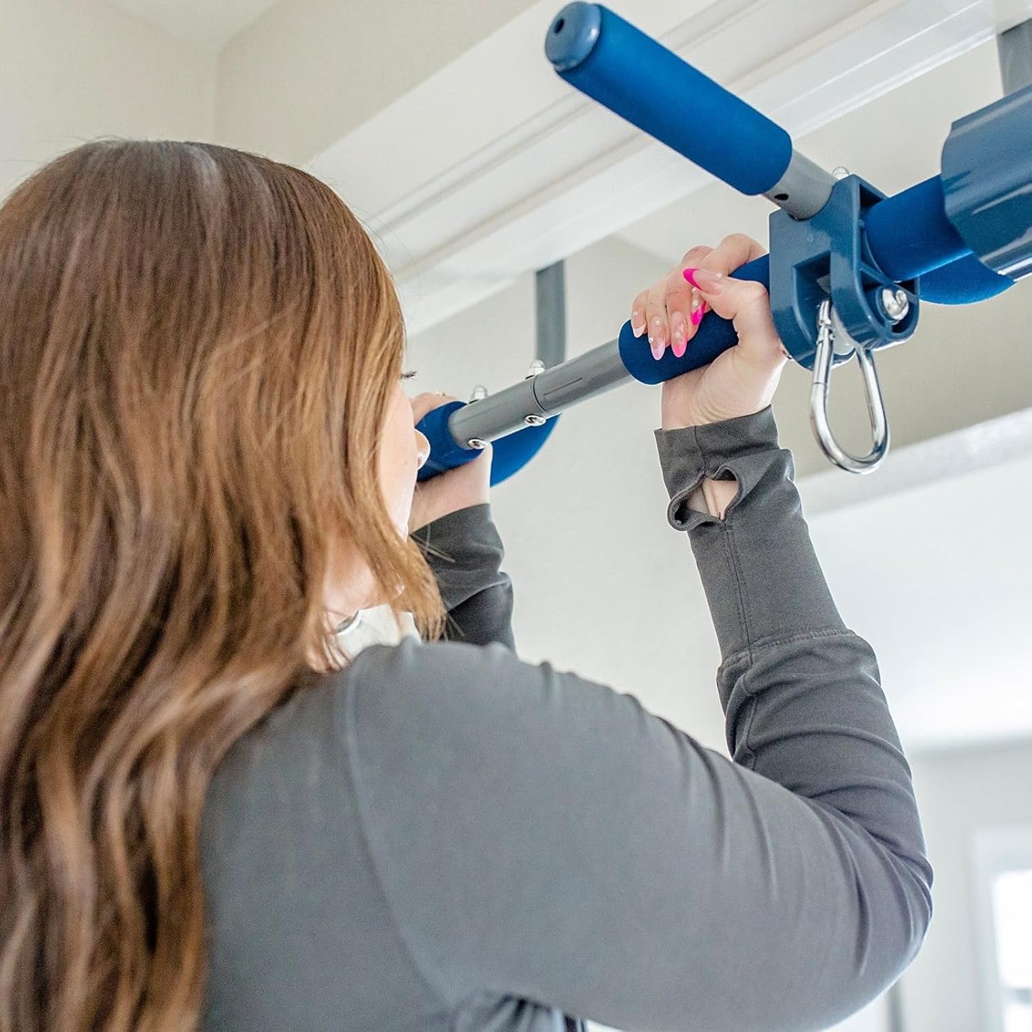Gym1 Pull Up Bar for Doorway | Door Frame | No Screws Installation for Upper Body Fitness Workout at Home Gym | Made from Professional-Grade Steel - Image 8