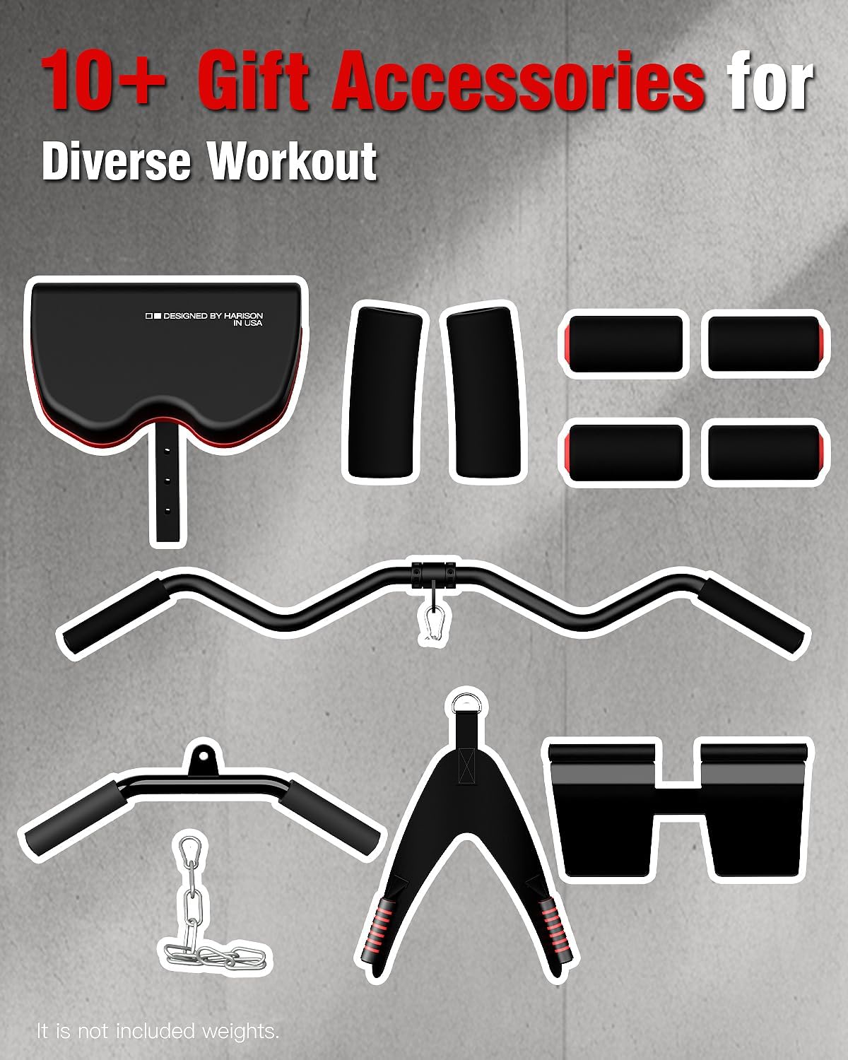 HARISON Home Gym - Full Body Workout Equipment, Exercise Equipment, Fitness Equipment, Multifunctional Home Gym Equipment for Home with Pulley System, Weight Bench, Rowing Machine - Image 7