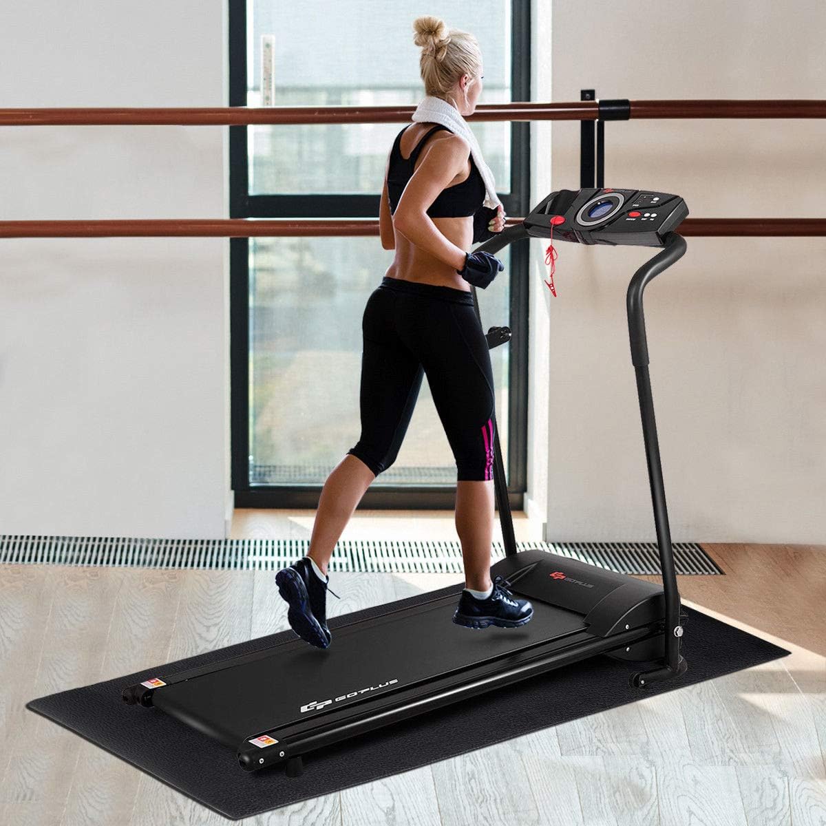 Goplus Thicken Treadmill Mat for Hardwood Floors High Density Waterproof PVC, Floor Protector Pad for Exercise Equipment for Home and Gym Use, Large Size - Image 2