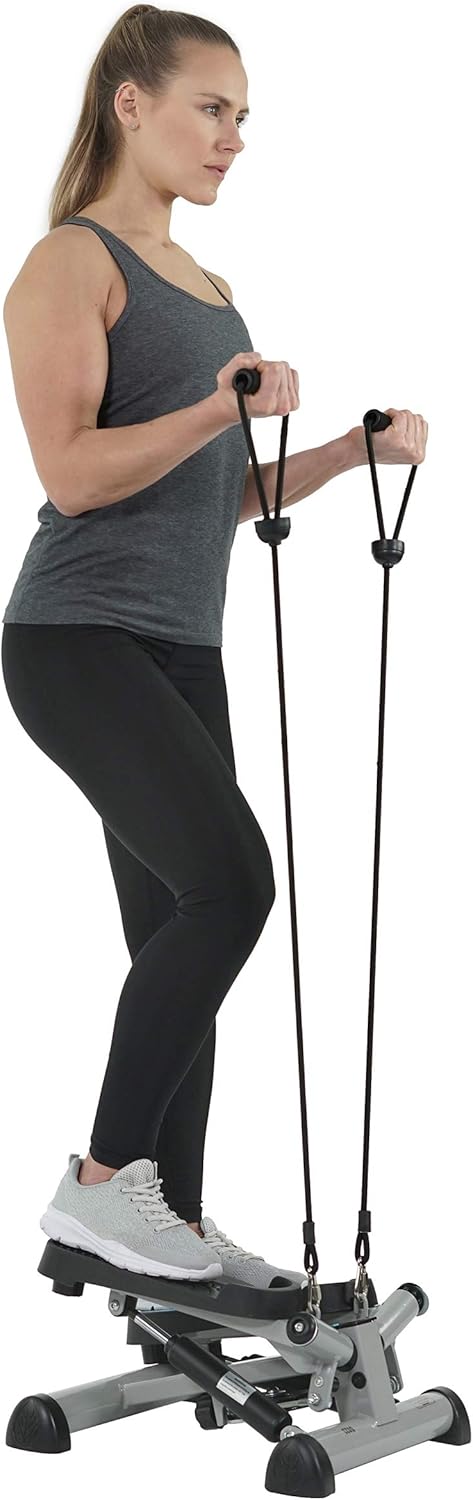 Efitment Mini Stepper Steppers for Exercise at Home Stair Step Cardio Thigh Master Workout Equipment Fitness Pedal Exerciser Non-Slip Pedals with Resistance Bands LCD Digital Monitor Climber - Image 8