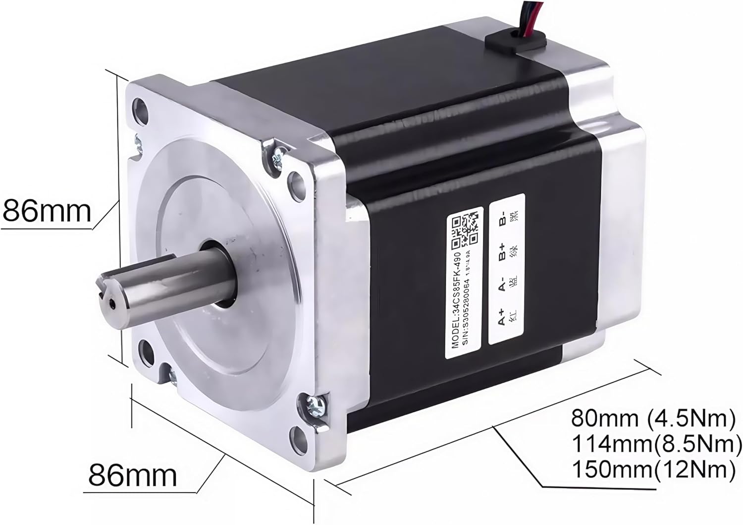 3 Axis CNC Controller Kit Nema 34 86mm Stepper Motor 4.5Nm 640oz.in 2-Phase 6A, Step Motor Driver, 400W 60V Power Supply, Mach3 Control Card for Machine Engraving Router - Image 3