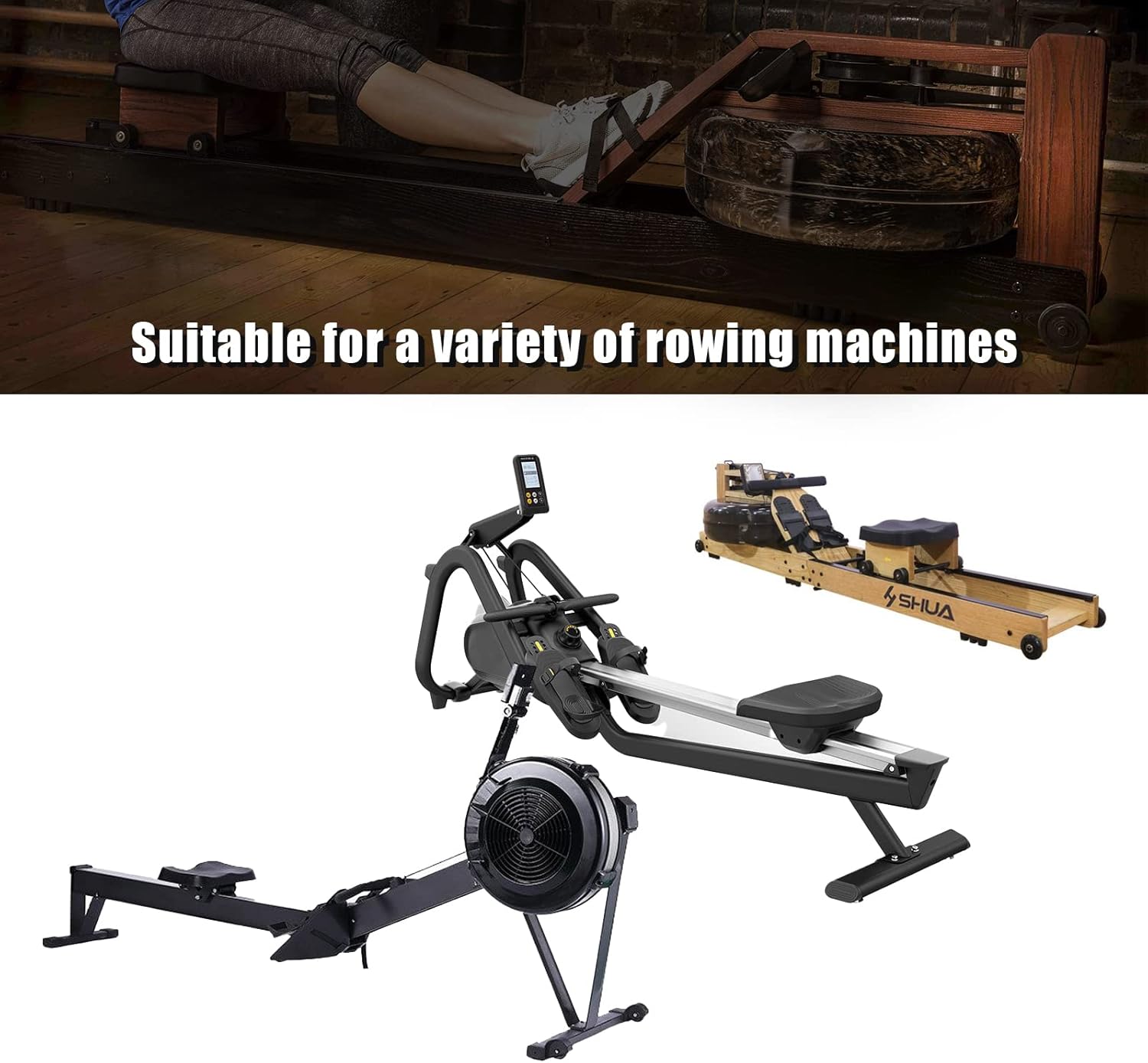 Rowing Machine Cover, Rower Outdoor Cover for Concept 2 Rowing Machine Waterproof Row Machine Cover for Hydrow Rowing Machine, Dustproof Fitness Equipment Protective Cover - Image 2