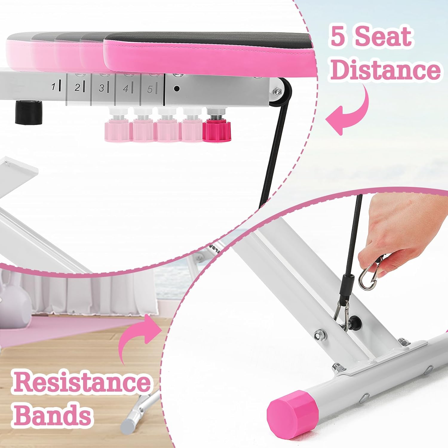 Squat Machine for Home, Squat Ride / Rowing Machine with Adjustable Resistance, Foldable Exercise Equipment, Glute & Leg Cardio Workout Machine - Image 4