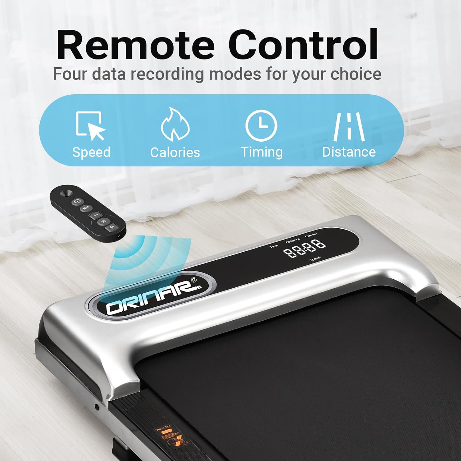 Walking Pad, Under Desk Treadmill for Home and Office, 2.5 HP Portable Treadmill, 3 in 1 Walking Jogging Running Machine with Remote Control, LED Display - Image 4