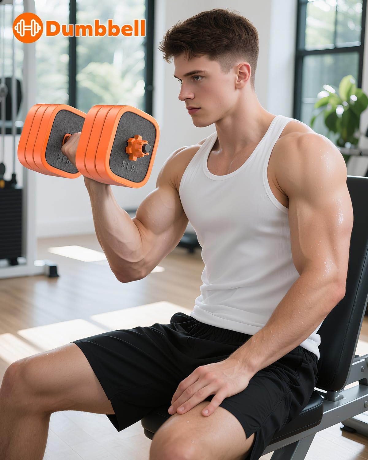 Adjustable Dumbbells Set, 45/65/85 lbs Free Weight Set with Connector, 4 in1 Dumbbells Set for Home Gym Workout - Image 4