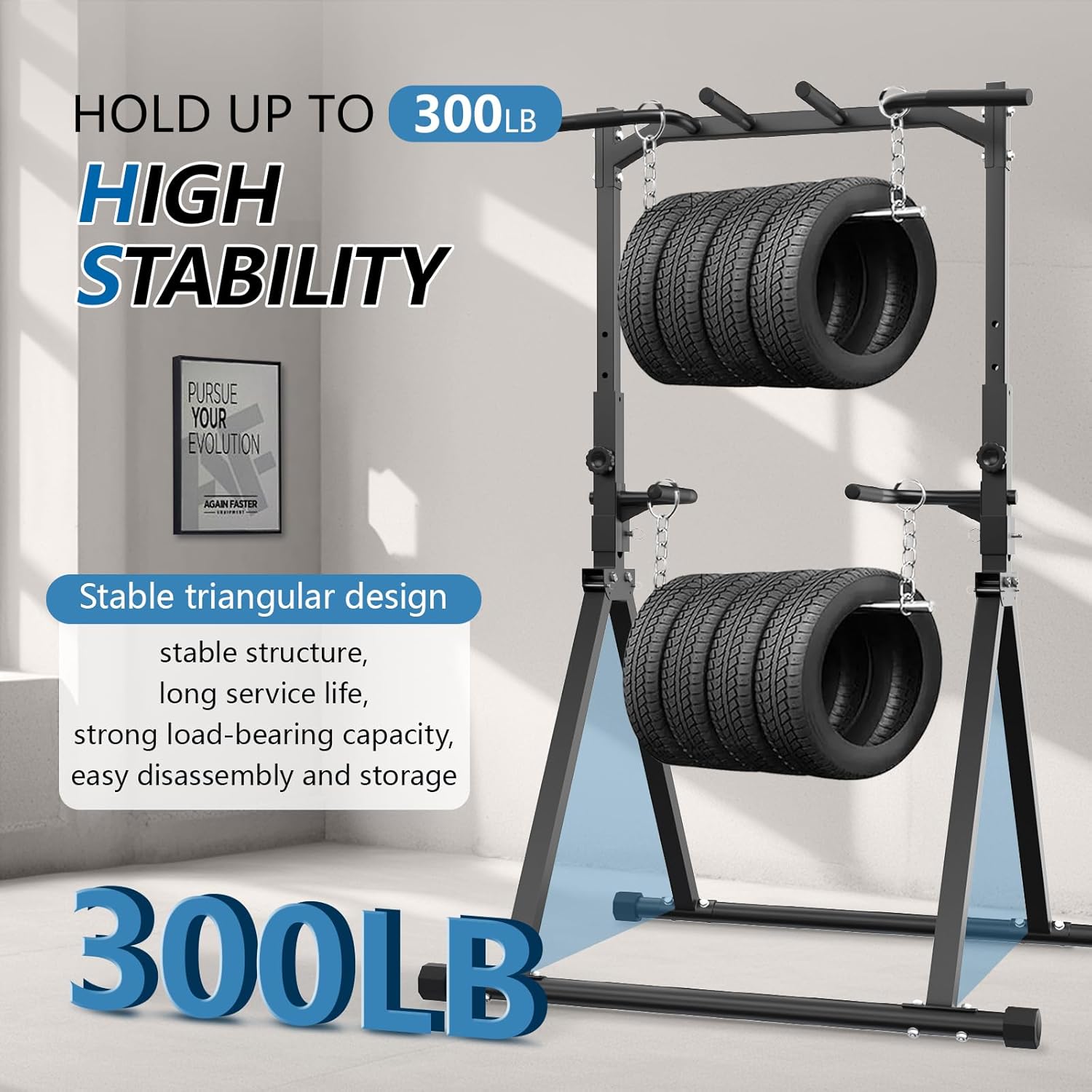 Pull Up Station Pull Up Bar for Home Gym Equipment Dip Station Power Tower Strength Training Fitness Equipment - Image 5