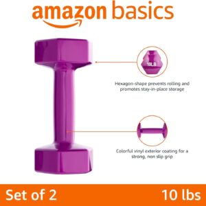 Amazon Basics Vinyl Coated Dumbbell Hand Weights
