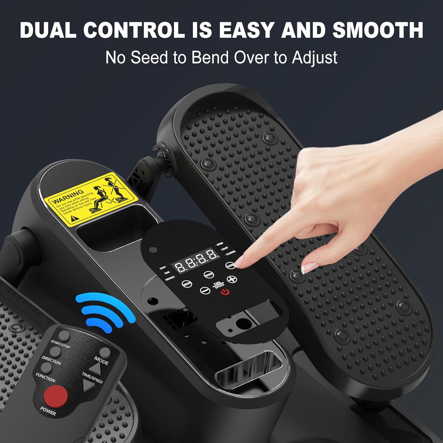 Under Desk Elliptical Machine, Electric Seated Pedal Exerciser,Elliptical Leg Exercisers for Seniors,Mini Ellipse Leg Exerciser with Remoter,12 Adjustable speeds Pedal Exerciser - Image 2