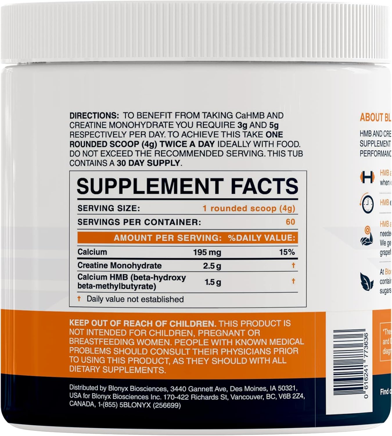 HMB + Creatine Supplement - 3g Daily HMB for Enhanced Strength, Power & Recovery, Ideal for High-Intensity Athletes, 30-Day Supply - Image 3