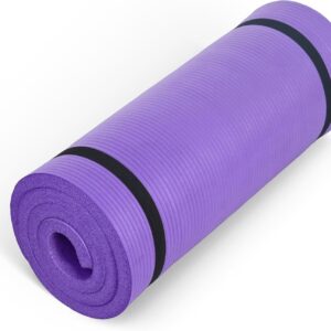 CAP Barbell 1-Inch High Density Exercise Yoga Mat with Strap | Multiple Colors