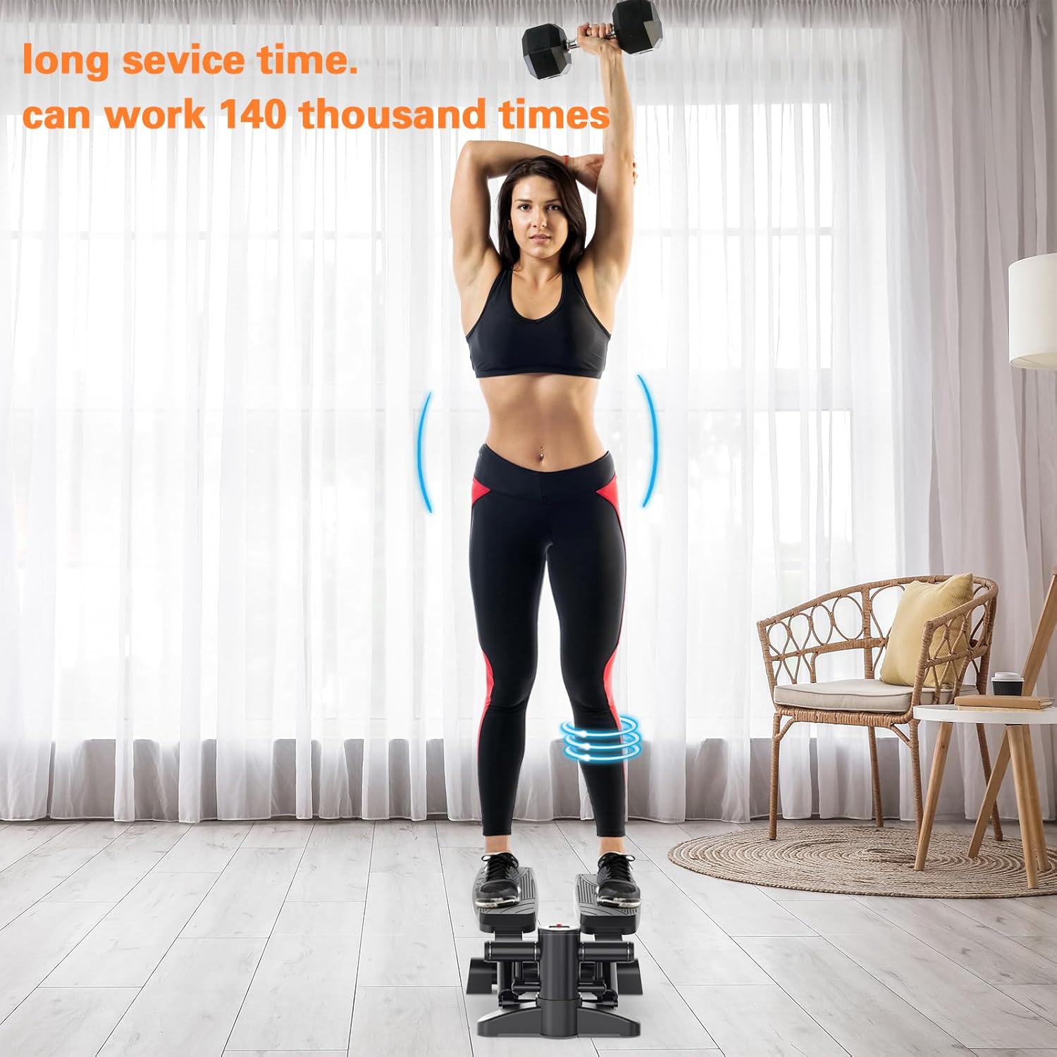 Mini Stepper Exercise Machine Under Desk, Stepper Machine 300LB Weight Limit,Mini at Home Stair Stepper No Nise,2 MM Thickness Steel Step Machine for Exercise at Home Hydraulic - Image 7