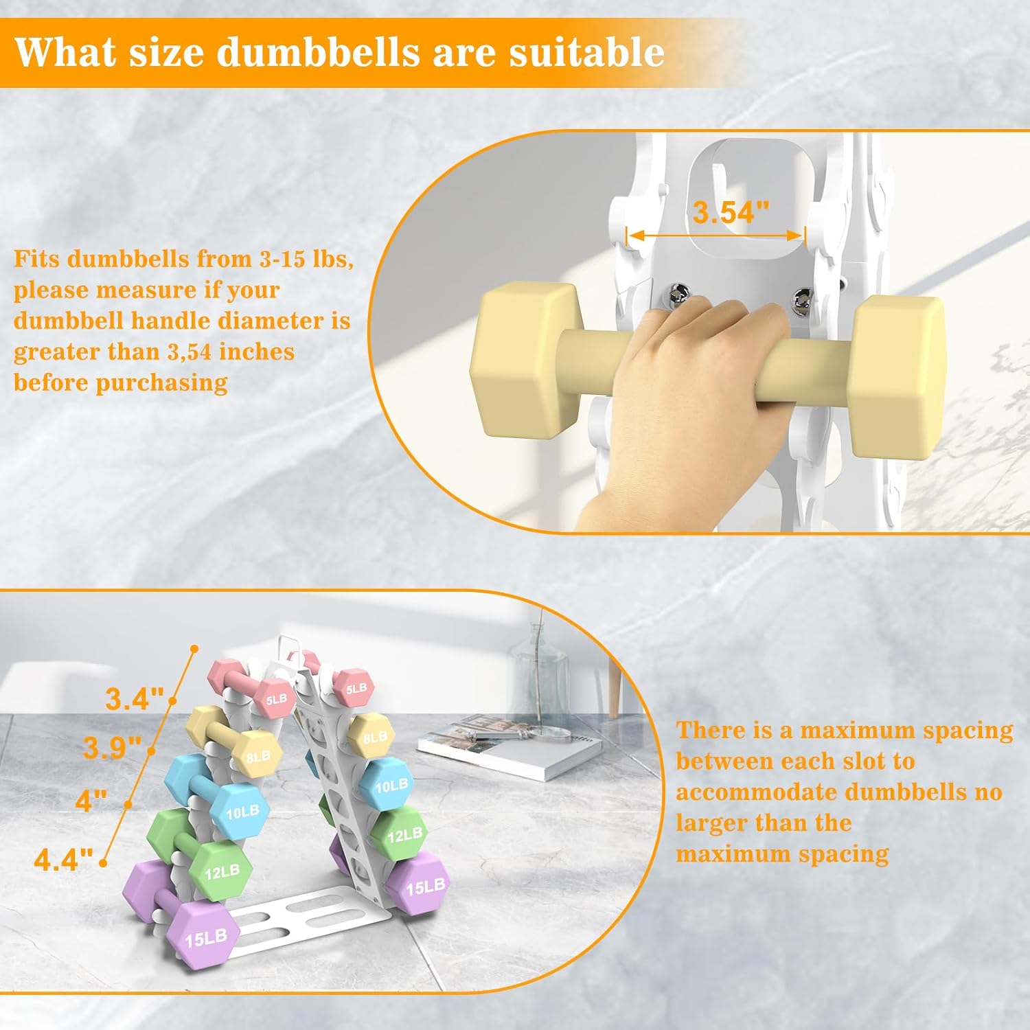 Dumbbell Rack 5 tier(Dumbbells not included), A-Frame Metal Dumbbell Holder with Handle, Multilevel Weight Storage Organizer for Dumbbells, Tree Shape Compact Weight Rack/Holder - Image 4