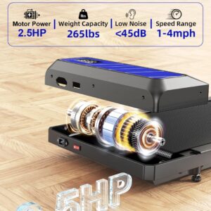 Walking PadTreadmill with Incline, Under Desk Treadmill, 3 in 1 Portable Treadmill with Remote Control LED Display, 2.5 HP Quiet Walking Pad Treadmills for Home Use, 265 Lbs Capacity