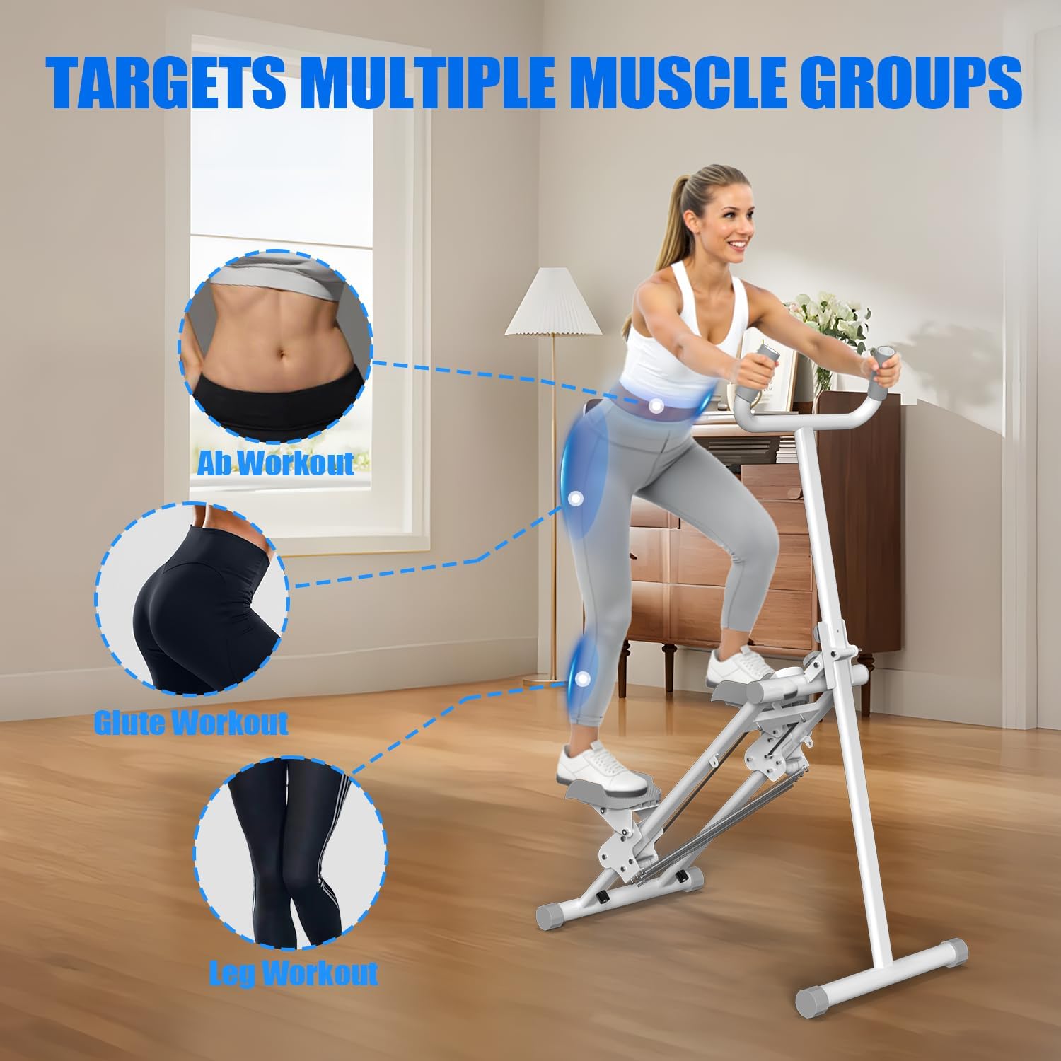 Steppers for Exercise at Home Stair Stepper with Handlebar and Resistance Foldable Stepper Climber Exercise Machine Cardio Exercis - Image 2