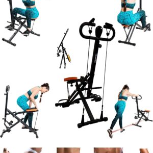 DARCON Squat Machine Exercise Equipment – Ab Rowing Machine for Home Workouts – Power Rider Row for Glutes, Legs and Full Body Workouts for Women and Men