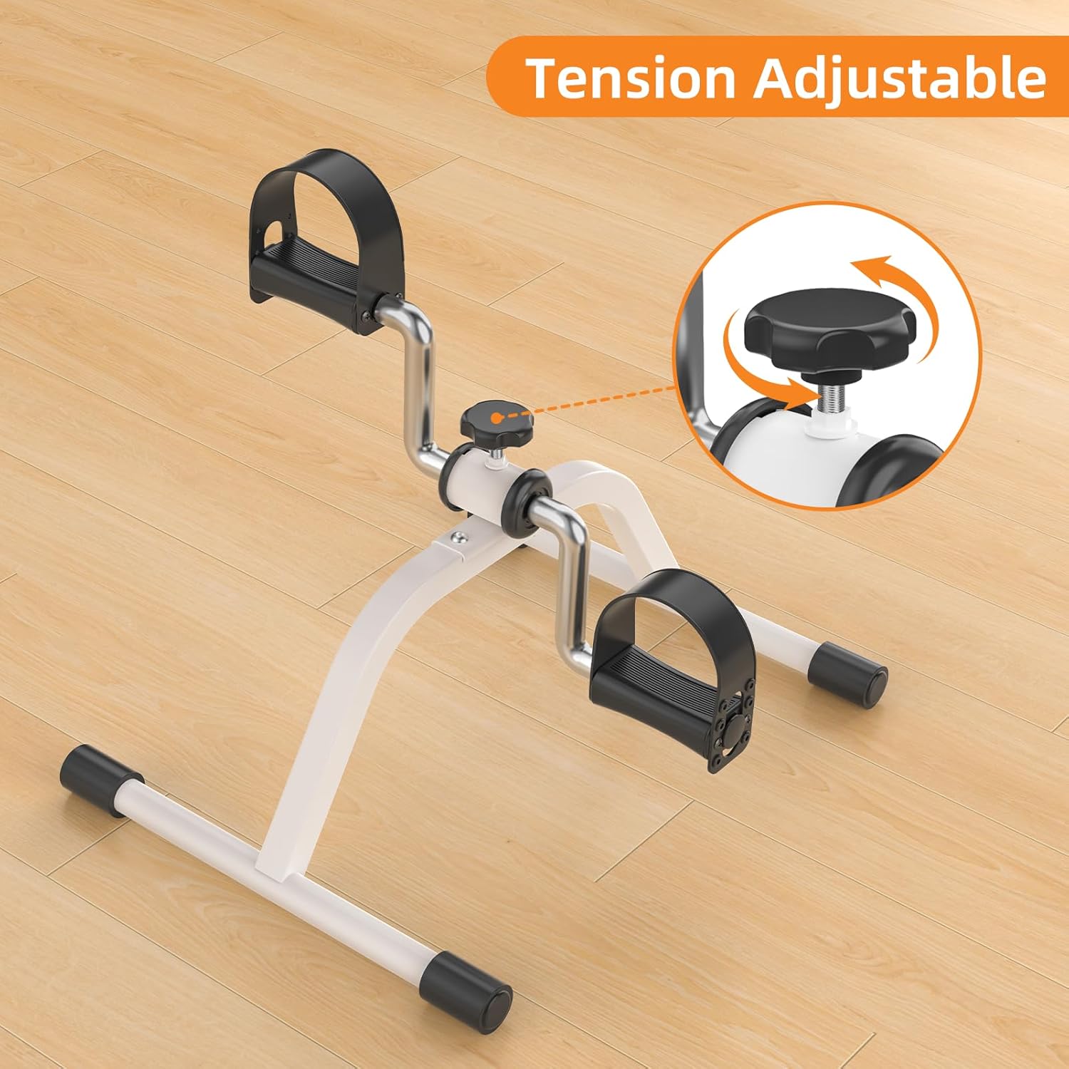 LUBBYGIM Under Desk Bike Pedal Exerciser, Non-Electric Mini Exercise Bike for Seniors, Adjustable Resistance Foot Desk Cycle for Arm & Leg Recovery, Physical Therapy, Easy to Use at Home - Image 6