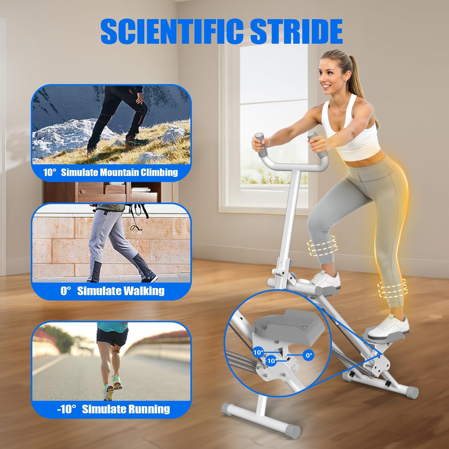 Steppers for Exercise at Home Stair Stepper with Handlebar and Resistance Foldable Stepper Climber Exercise Machine Cardio Exercis - Image 5