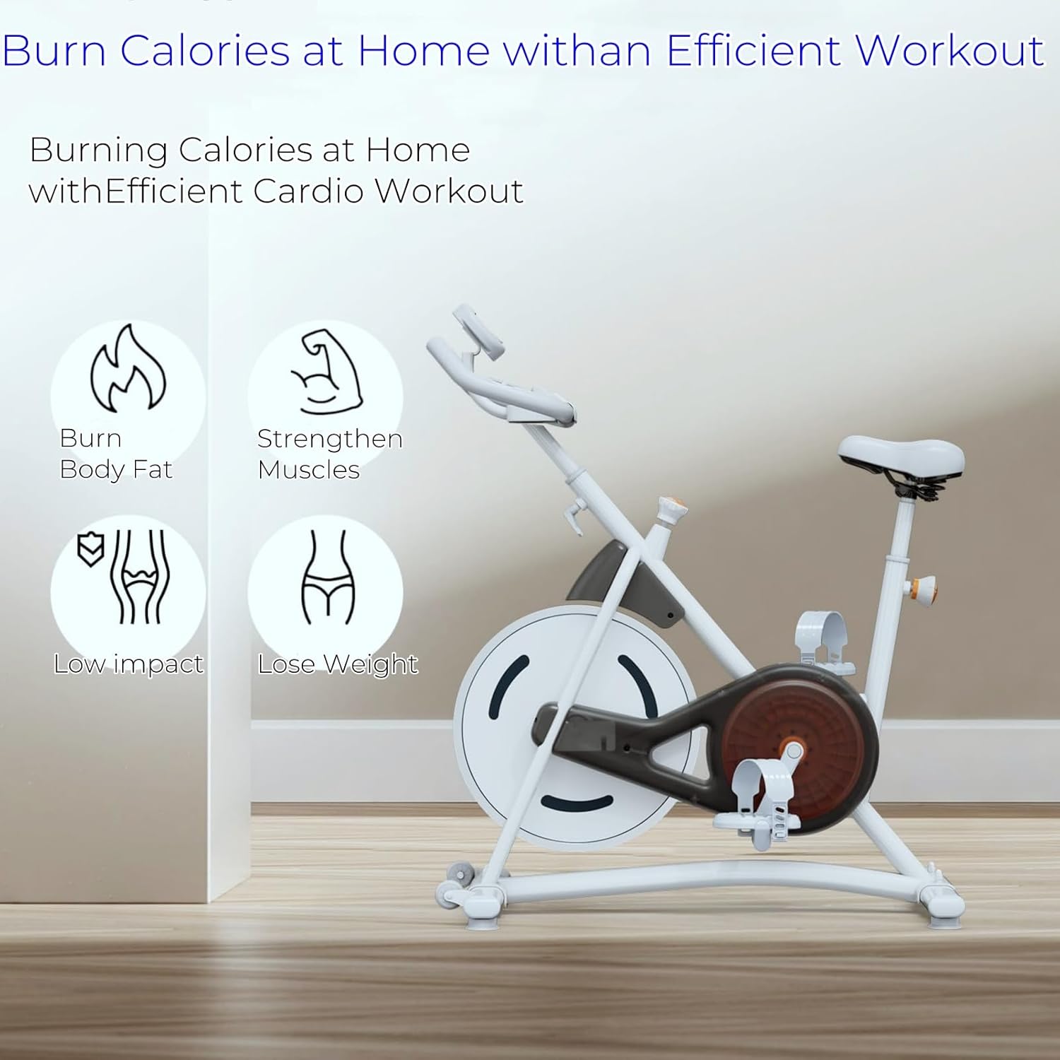 NAYSAYE Exercise Bike, Adjustable Stationary Bikes with Smartphone Mount, Professional Exercise Bike with Digital Pulse Display for Home and Office - Image 4
