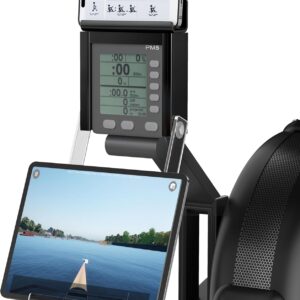 Phone & Tablet Holder Compatible with Concept 2 Rowing Machine & Skierg with PM5 Monitor, Rower Accessories, 2-in-1 Phone & Tablet Mount Stand for Model D&E and Rowerg, NOT for PM3/PM4, Patent Pending
