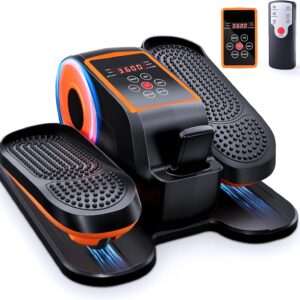 Under Desk Elliptical Exercise Machine, Ellipse Leg Exerciser as Seen on TV with Remote, 15 Adjustable Speed, Portable Leg Exerciser While Sitting for Seniors, Quiet Elliptical Machine for Home Office