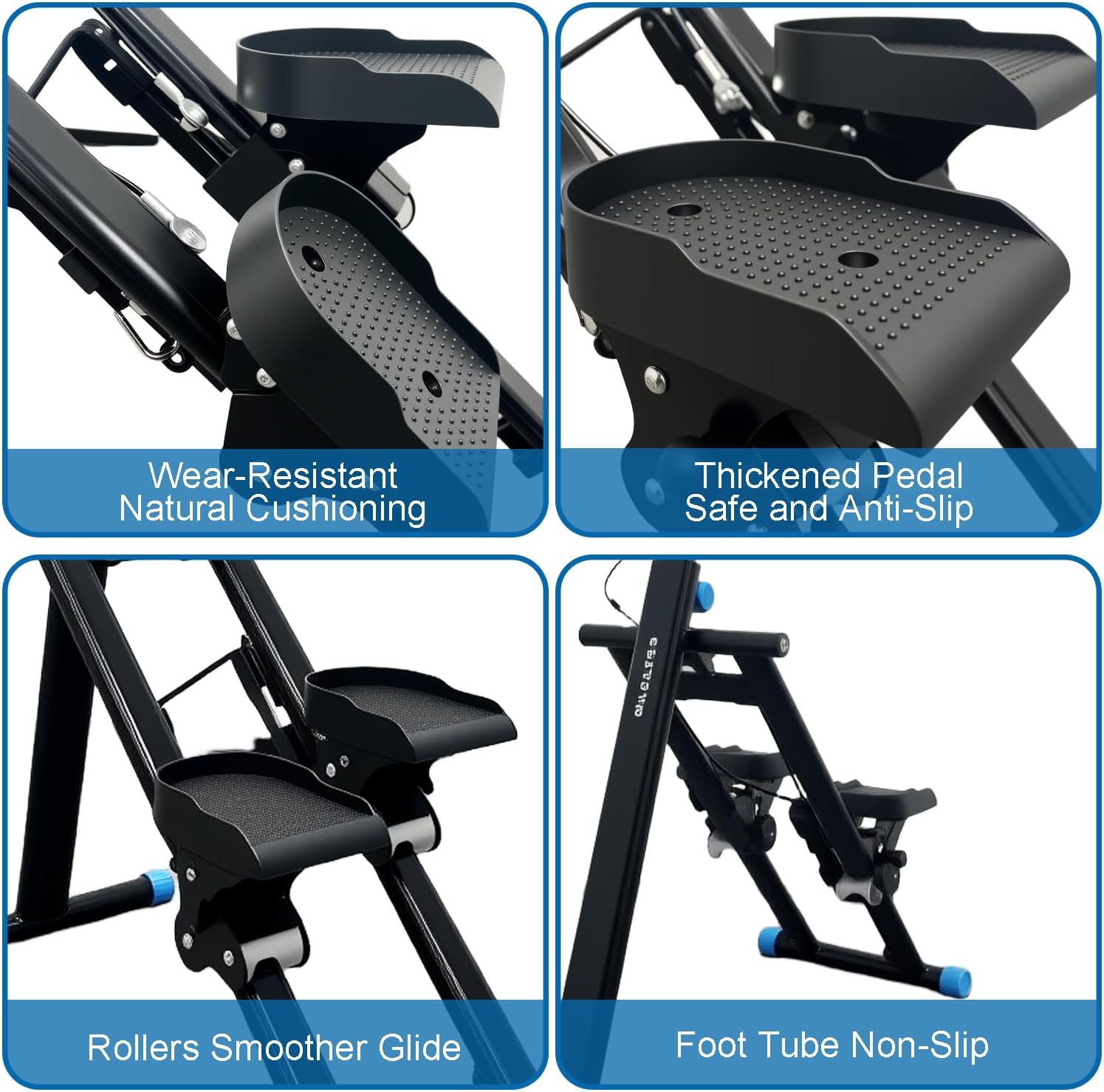 Stair Stepper for Home Gym, Vertical Climber Workout Machine for Full-Body Workout, Folding Cardio Exercise Climber with Adjustable Handles-Black - Image 6